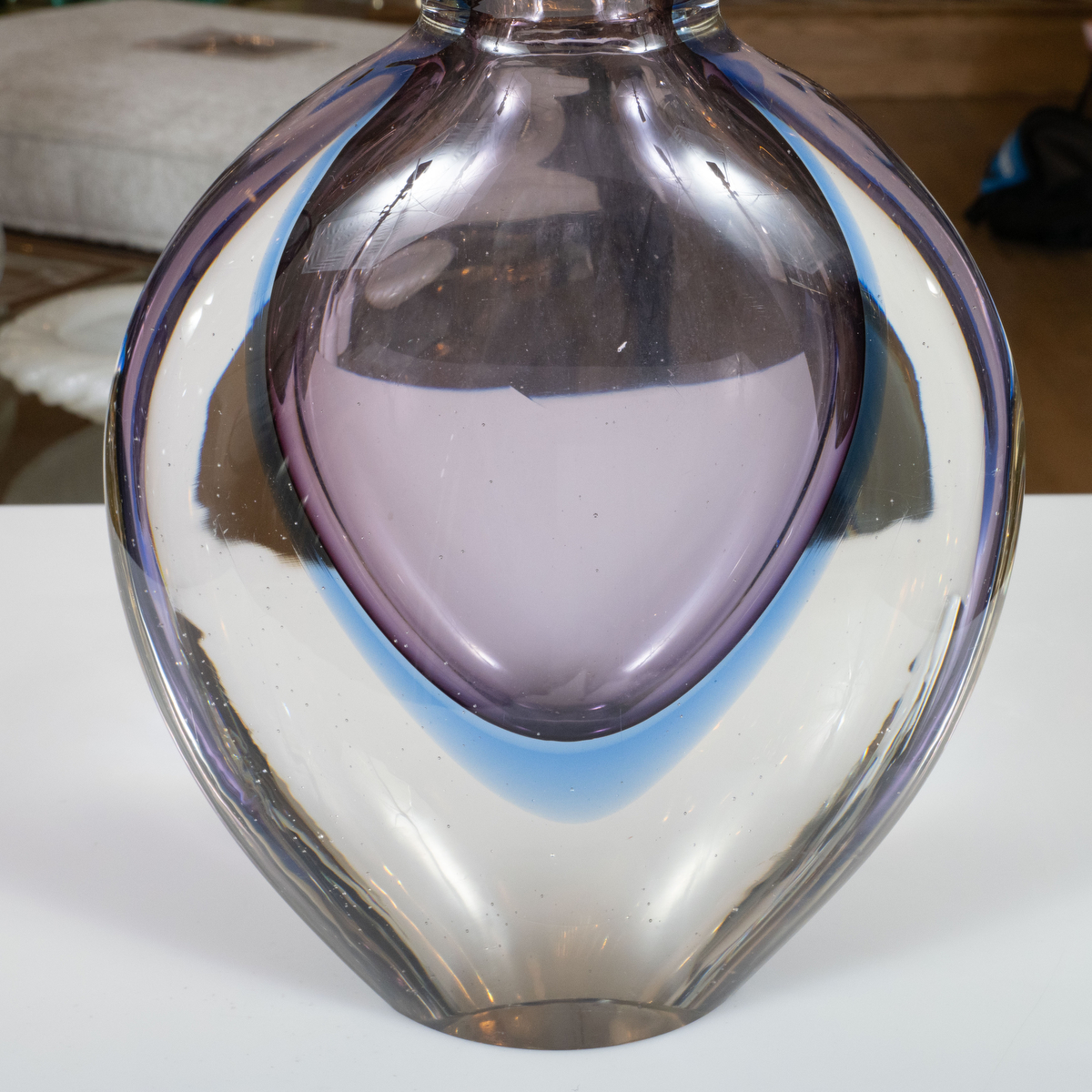 Clear bottleneck Murano glass vase Vases John Salibello